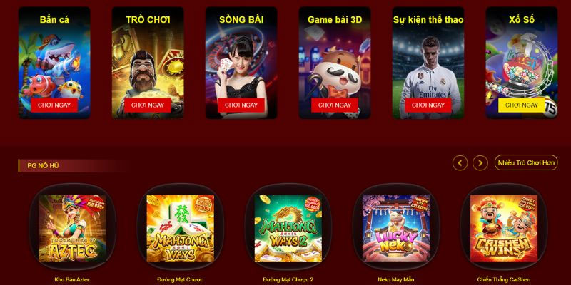 Trên app có đa dạng tự game